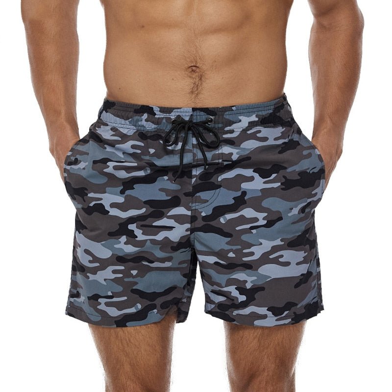Grey Camo Board Shorts | dmunderwear detail image 3