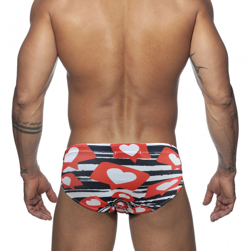 Hearts Swim Briefs | dmunderwear detail image 2