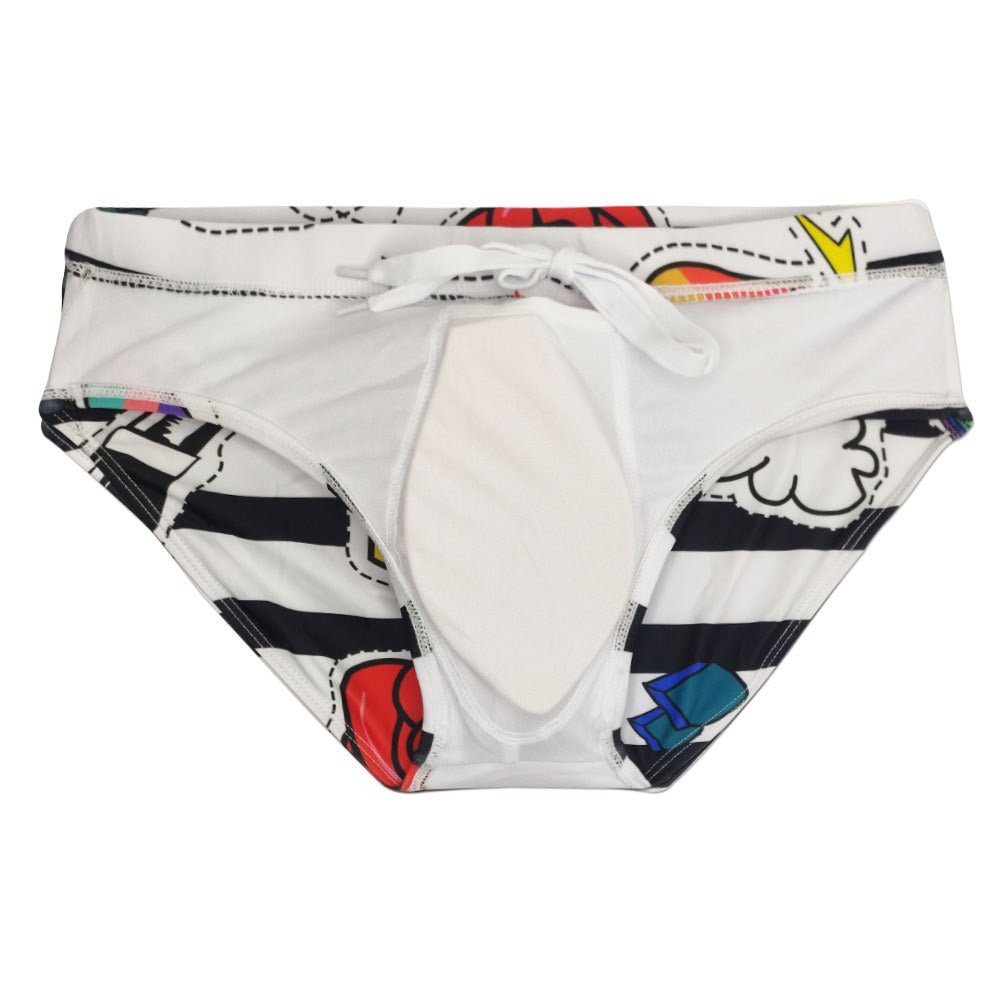 Hearts Swim Briefs | dmunderwear detail image 5