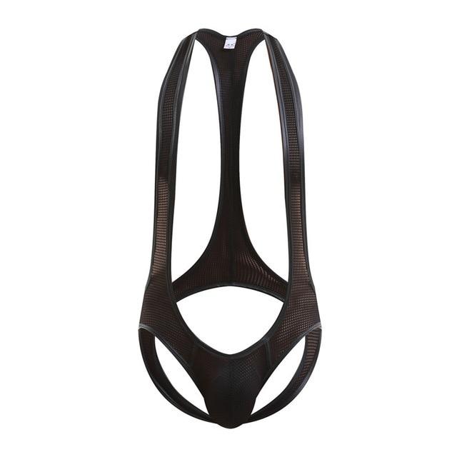 High Hip Mesh Jockstrap Singlet | dmunderwear detail image 12