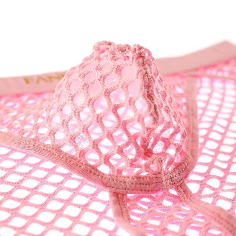 Nightlife Fishnet T-Briefs | dmunderwear detail image 8