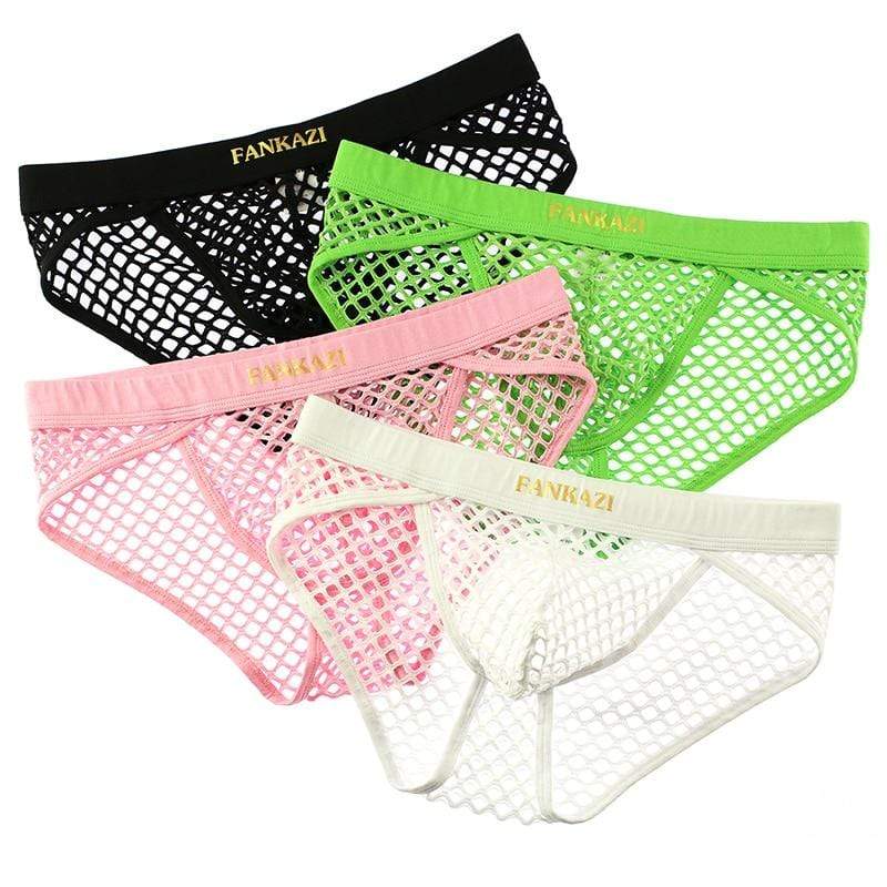 Nightlife Fishnet T-Briefs | dmunderwear detail image 9