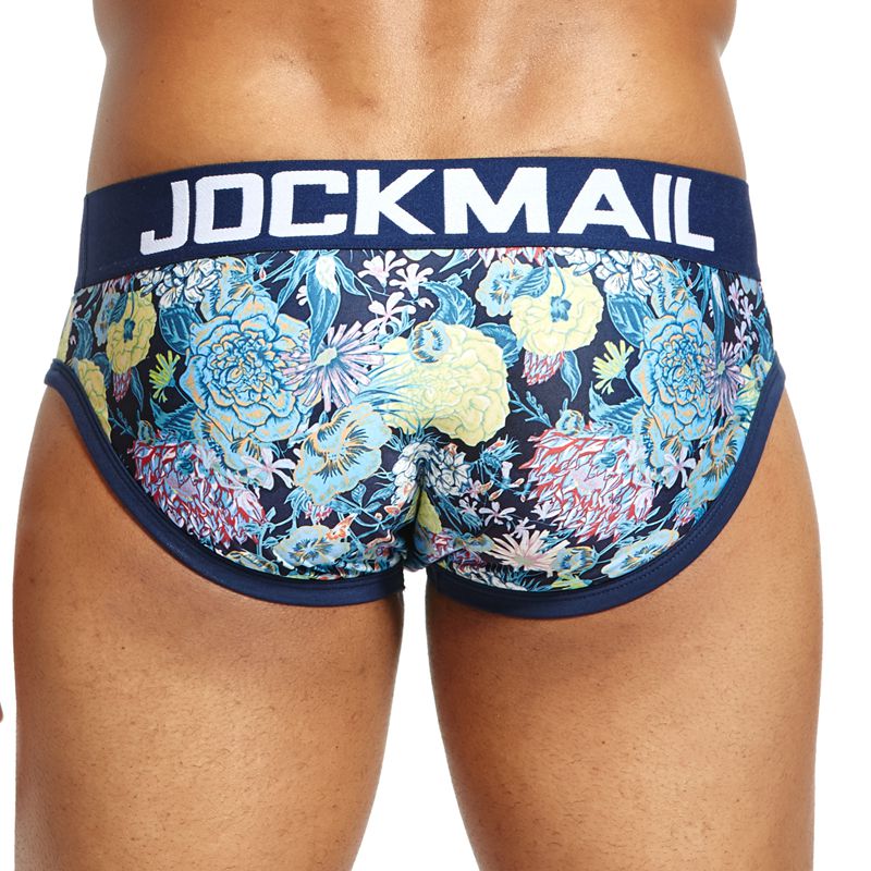 Jockmail Blue Floral Briefs | dmunderwear detail image 2