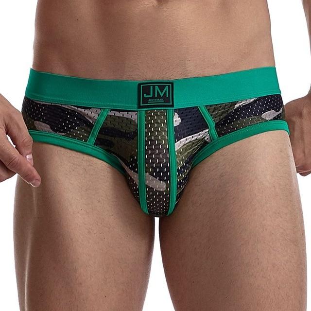 Jockmail Mesh Camo Briefs | dmunderwear
