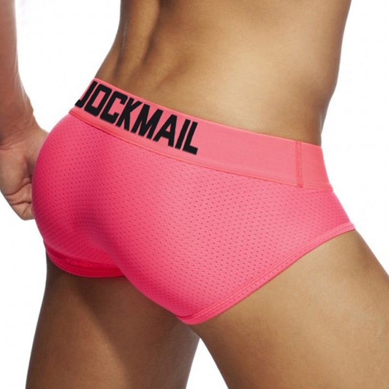 ORVLS Jockmail Neon Mesh Briefs | dmunderwear detail image 3