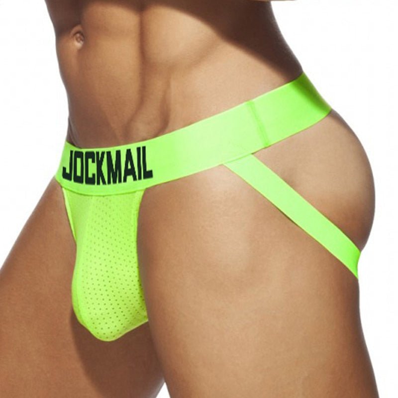 Jockmail Neon Mesh Jockstrap 4-Pack | dmunderwear detail image 6