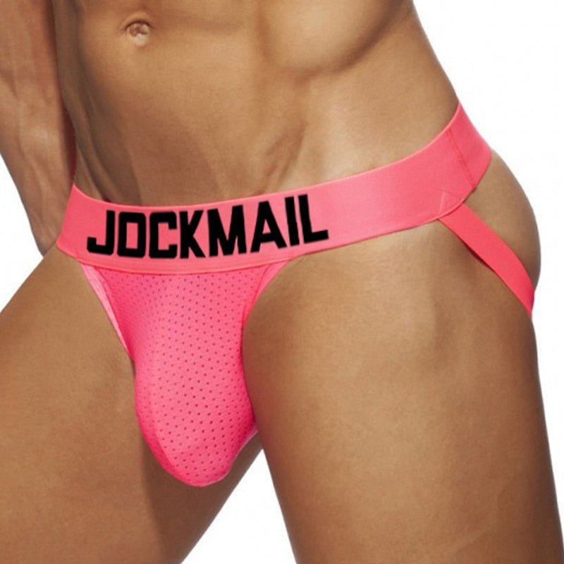 ORVLS Jockmail Neon Mesh Jockstrap 4-Pack | dmunderwear detail image 3