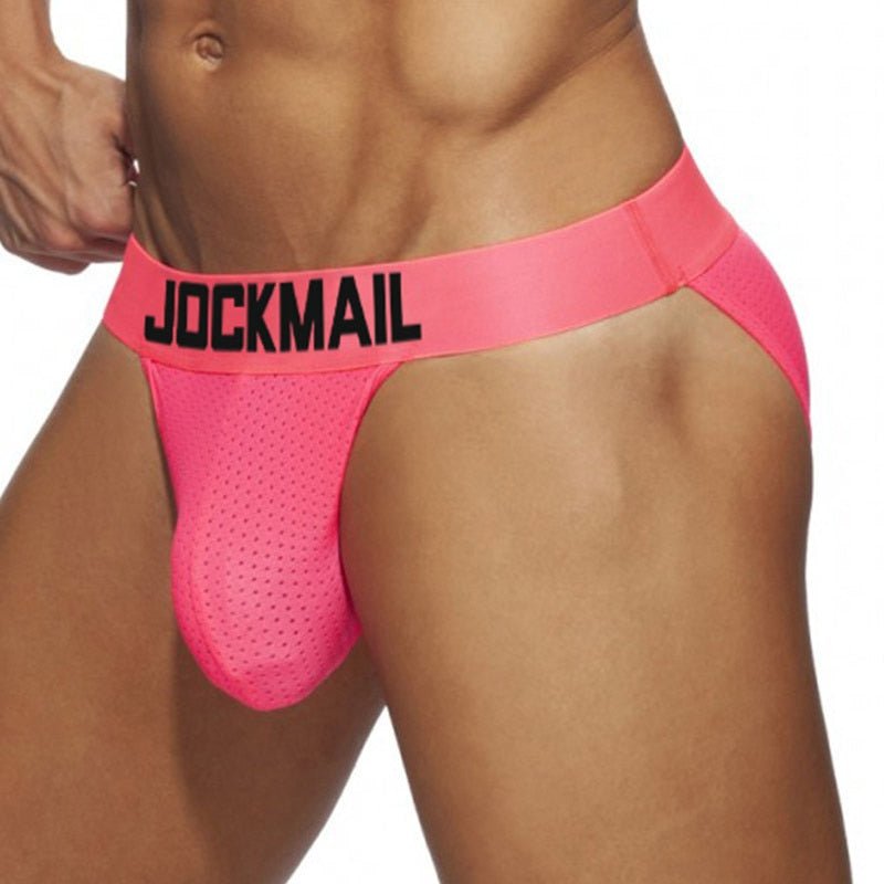 ORVLS Jockmail Neon Mesh Sports Briefs 4-Pack | dmunderwear detail image 2