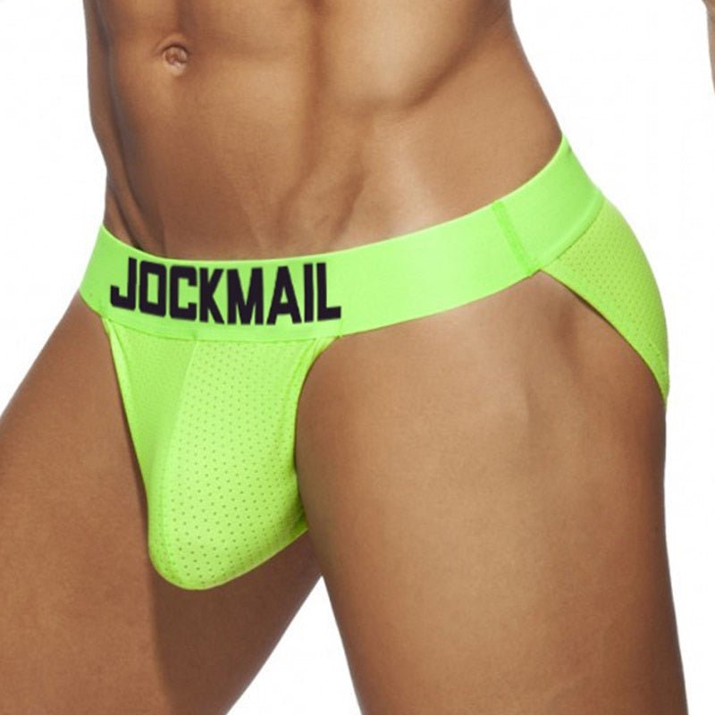 ORVLS Jockmail Neon Mesh Sports Briefs 4-Pack | dmunderwear detail image 3