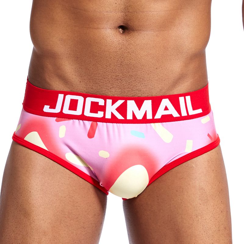 Jockmail Pink Eat Briefs | dmunderwear detail image 3