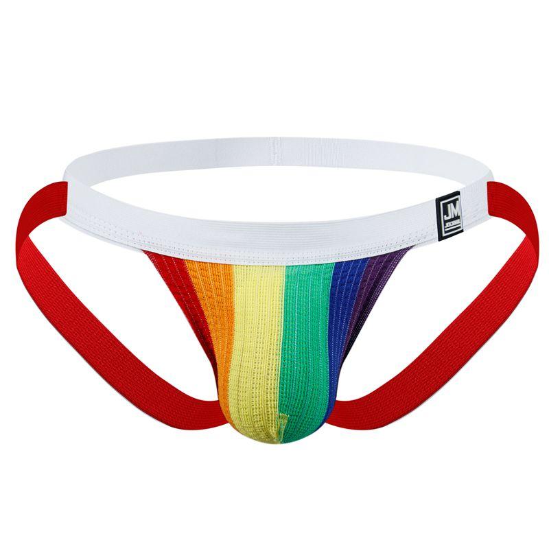 Jockmail Rainbow Pride Jockstrap | dmunderwear detail image 8