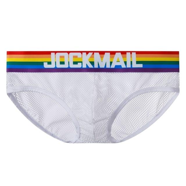 Jockmail Rainbow Band Mesh Briefs | dmunderwear
