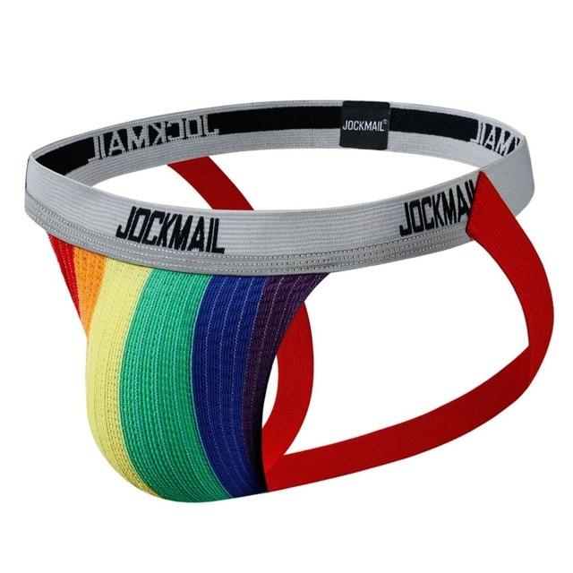 Jockmail Rainbow Jockstrap | dmunderwear variant image