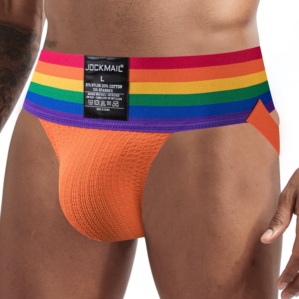 Jockmail Rainbow Pride Jockstrap | dmunderwear detail image 17