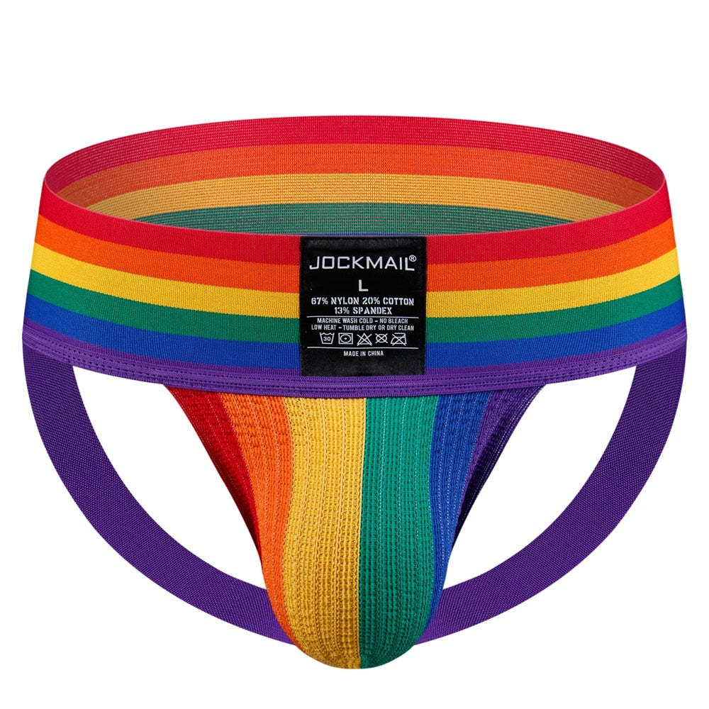 Jockmail Rainbow Pride Supporter Jockstrap | dmunderwear variant image