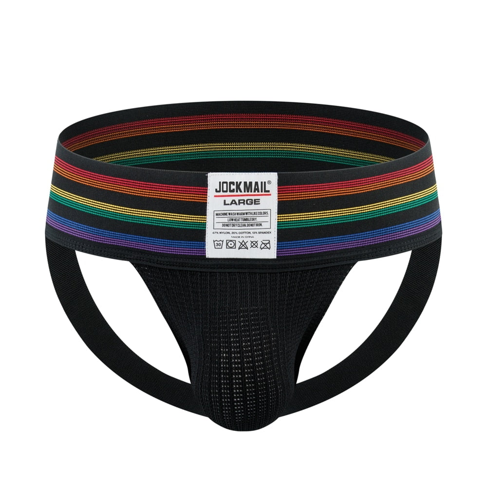 Jockmail Rainbow Pride Supporter Jockstrap | dmunderwear detail image 4
