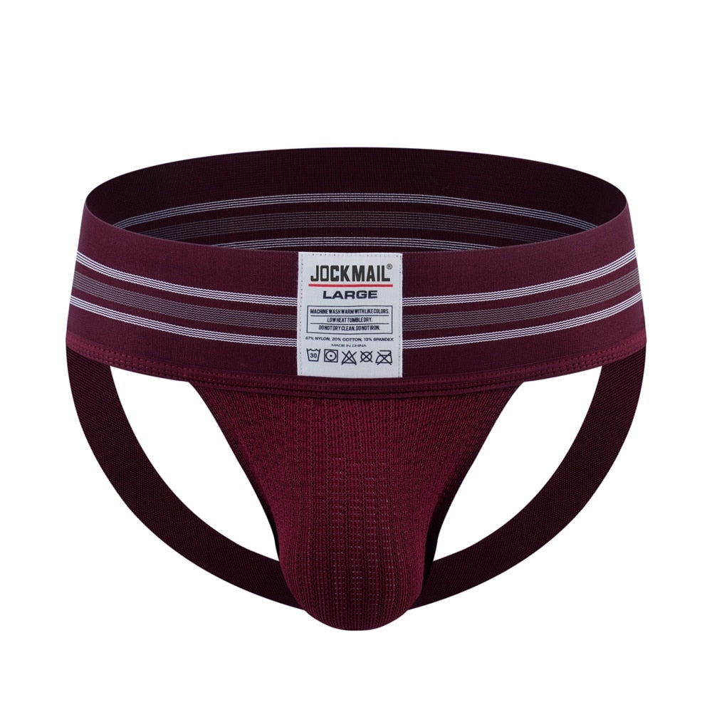 JOCKMAIL Rainbow Wide Waistband Athletic Jockstrap | dmunderwear detail image 7