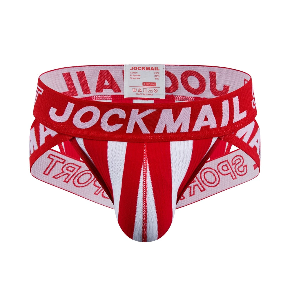 JOCKMAIL Striped & Strapped Briefs | dmunderwear detail image 6