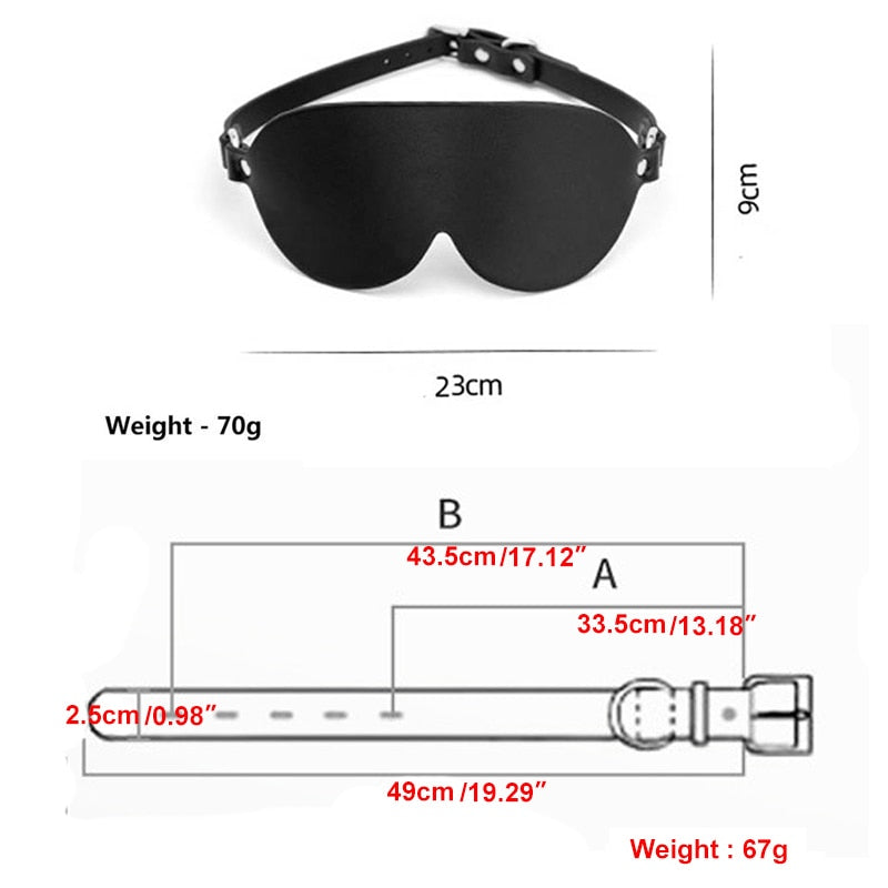 Kinky Eye Mask Blindfold + Collar Choker | dmunderwear detail image 12