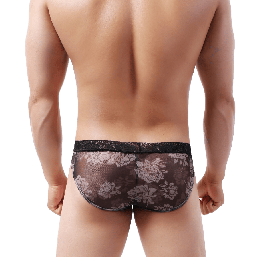 Lace Flower Briefs | dmunderwear detail image 8