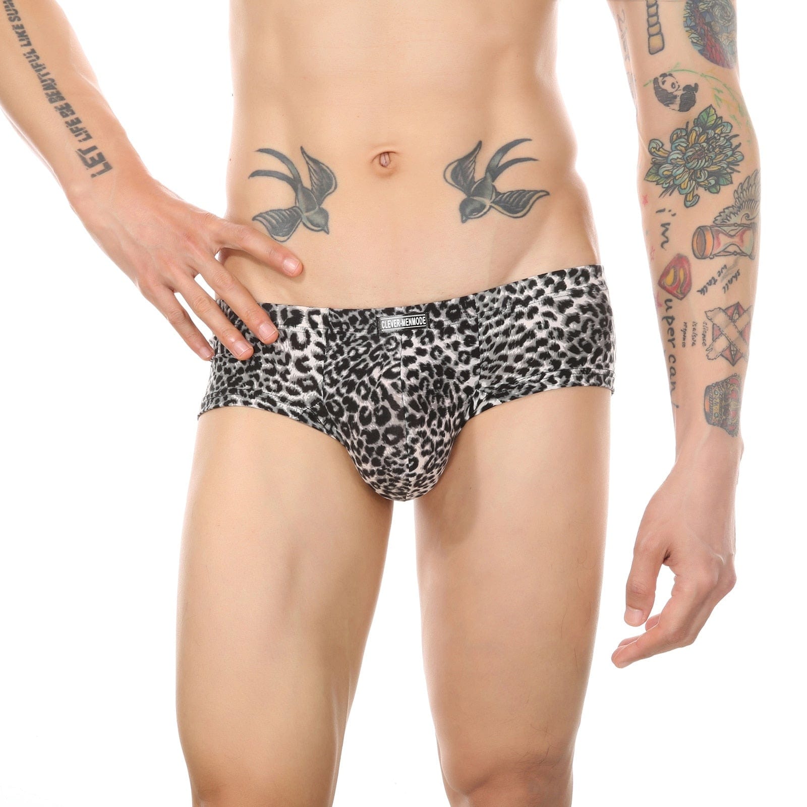 Leopard Square Briefs | dmunderwear detail image 7