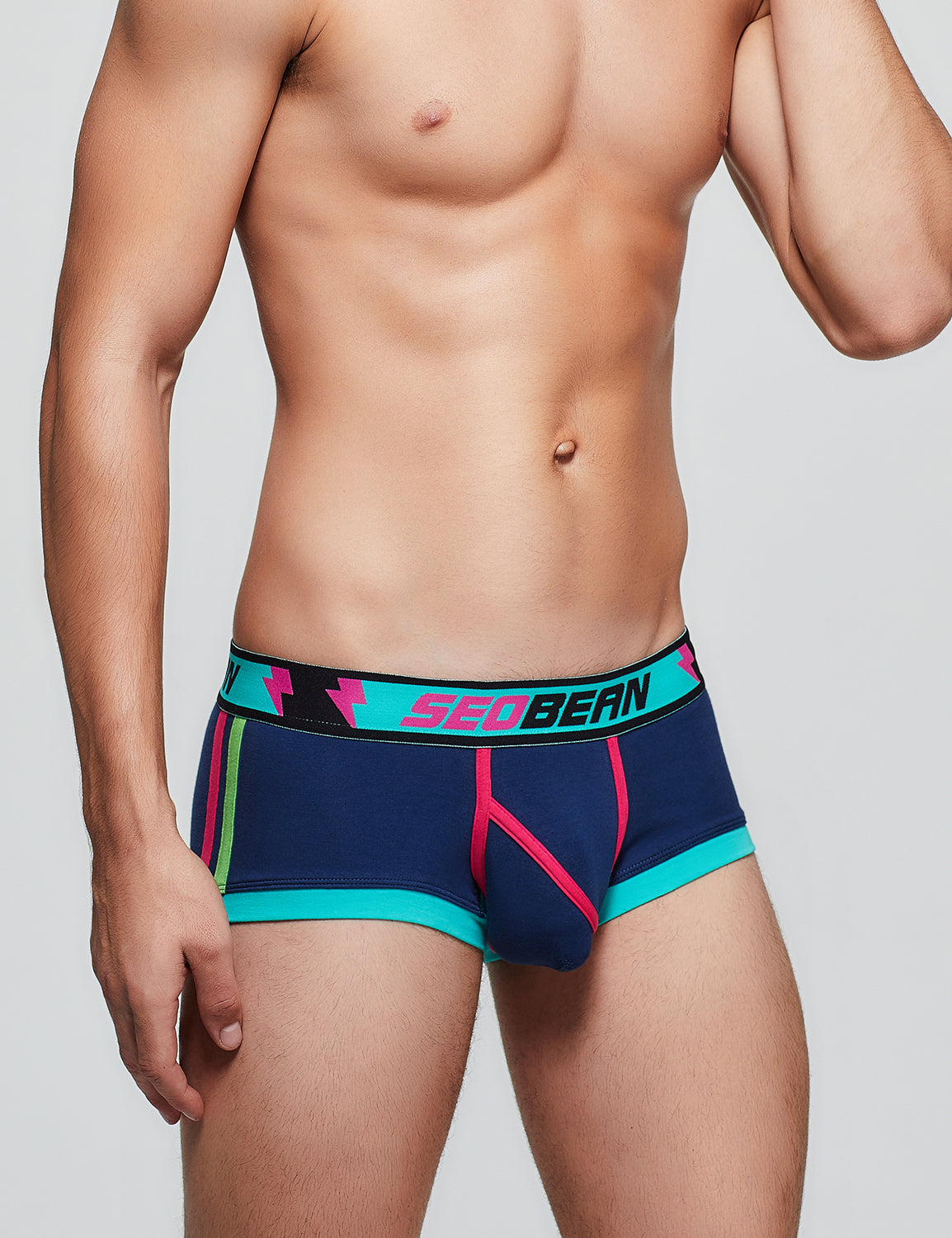 Lightning & Line Pattern Boxer Brief 00206 | dmunderwear detail image 3