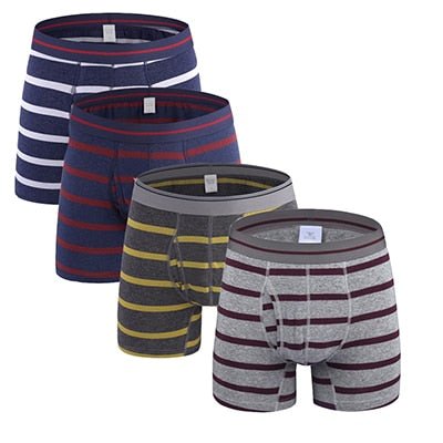 Long Boxer Briefs Striped 4-Pack | dmunderwear variant image