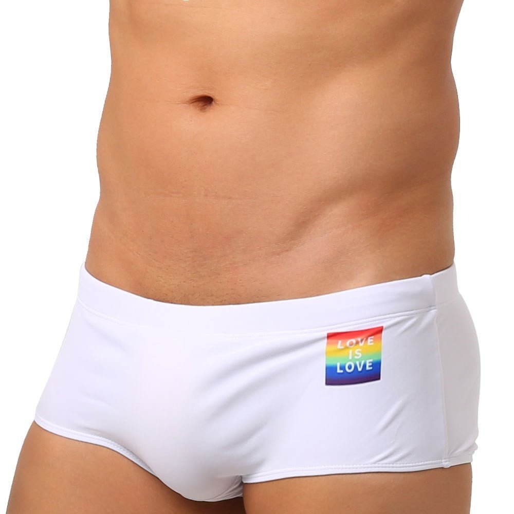 Love is Love Swim Trunks | dmunderwear detail image 6
