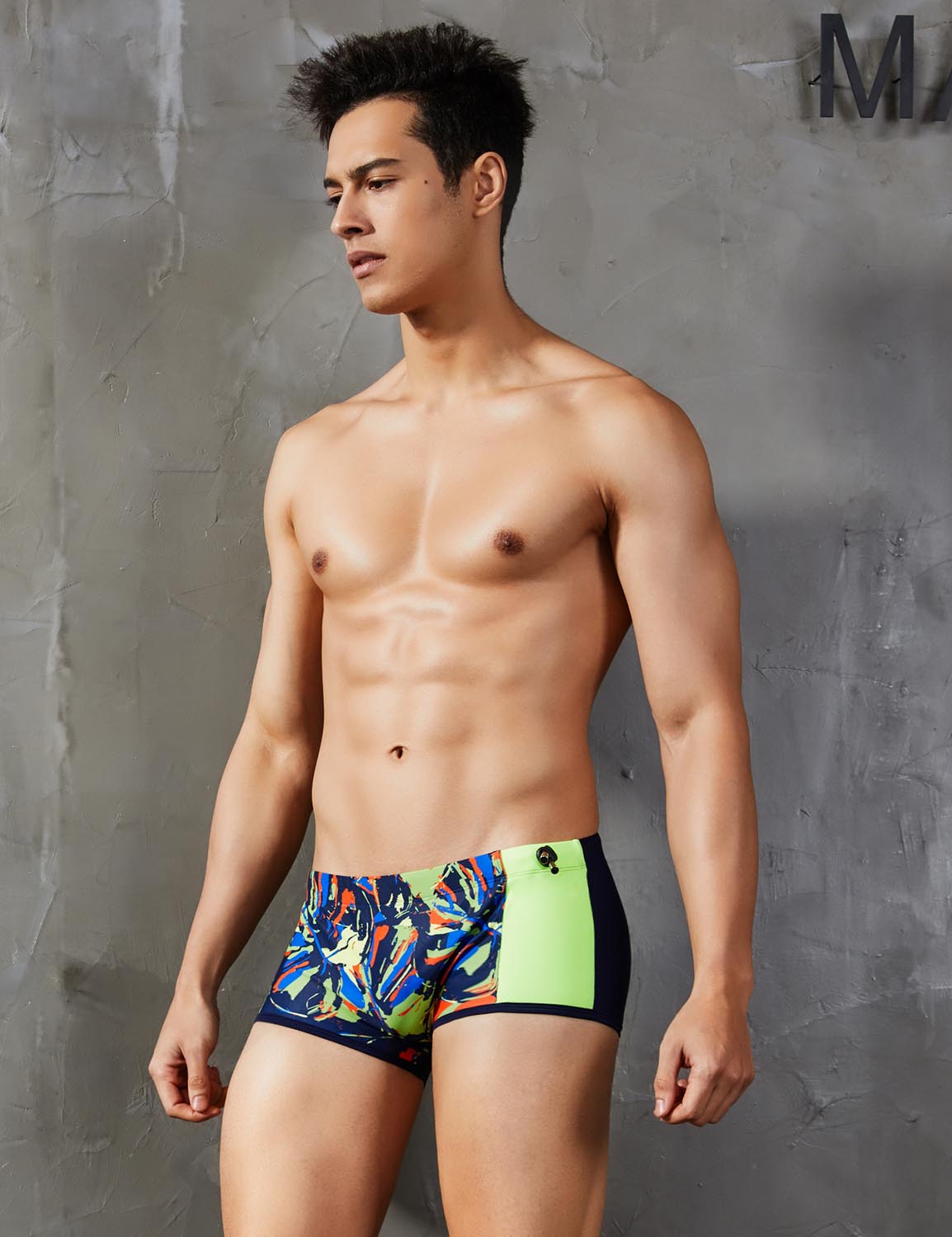 Low Rise Boxer Brief Graffiti Swimwear 90801 | dmunderwear detail image 6