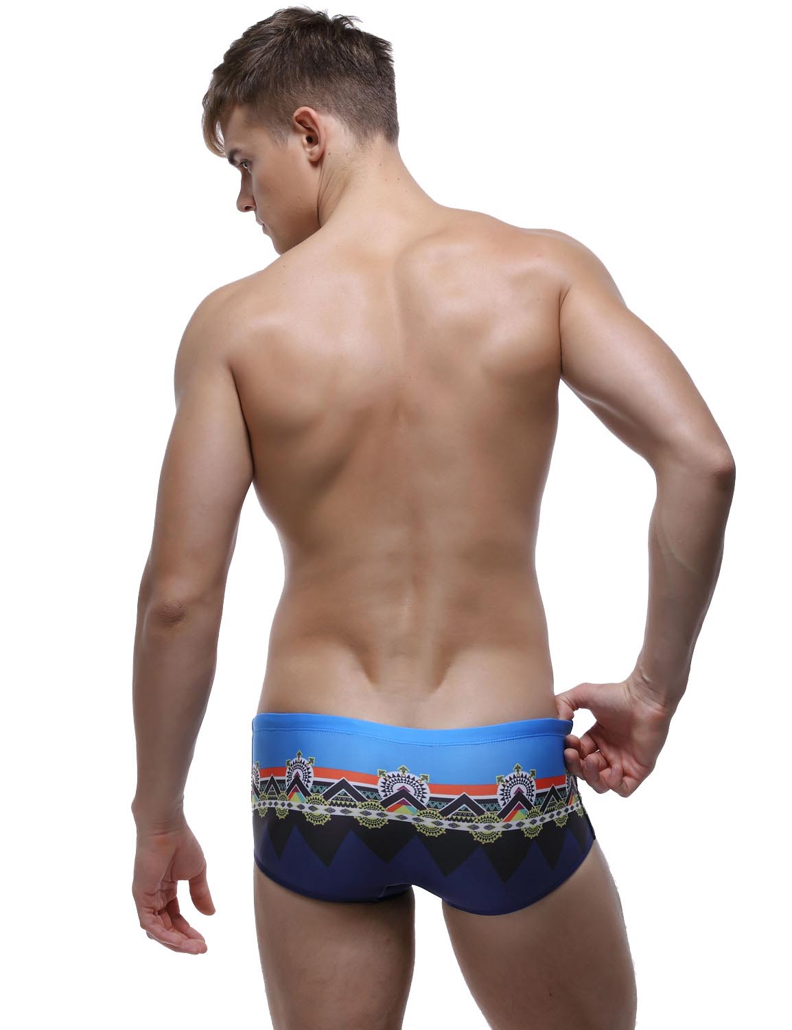 Low Rise Boxer Brief Visual Arts Swimwear 60801 | dmunderwear detail image 2