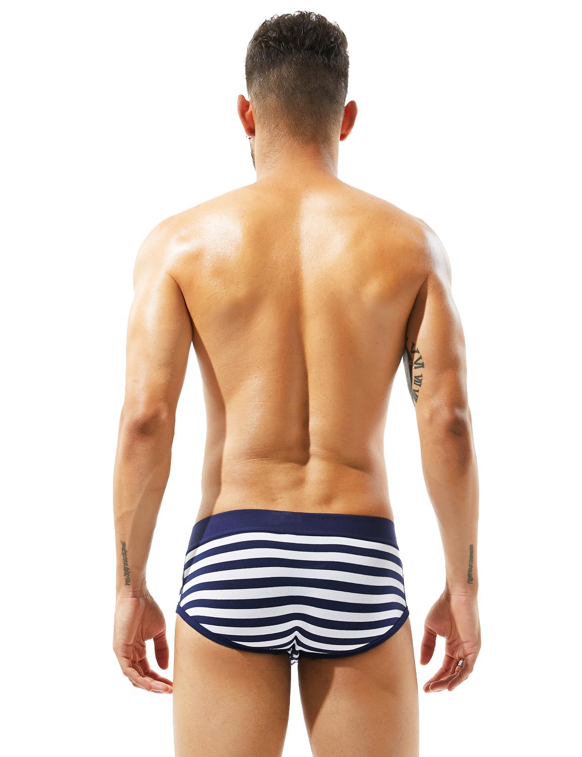 Low Rise Cotton Stripe Brief 80101 | dmunderwear detail image 5