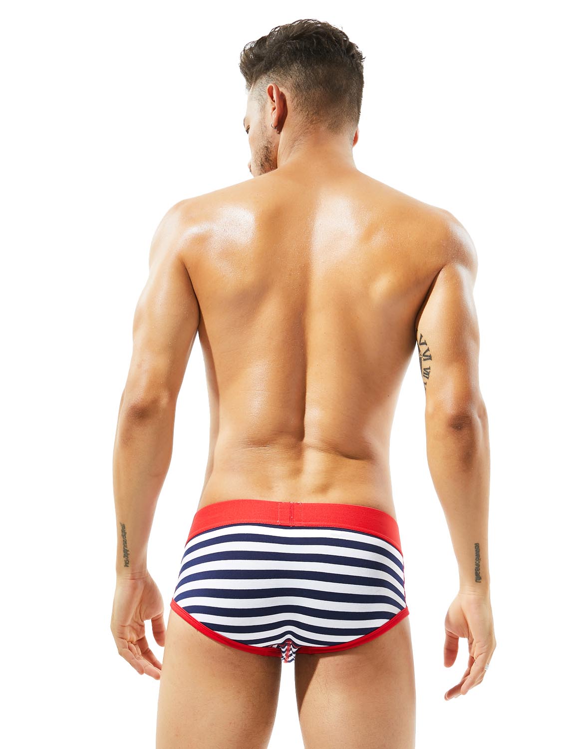 Low Rise Cotton Stripe Brief 80101 | dmunderwear detail image 9