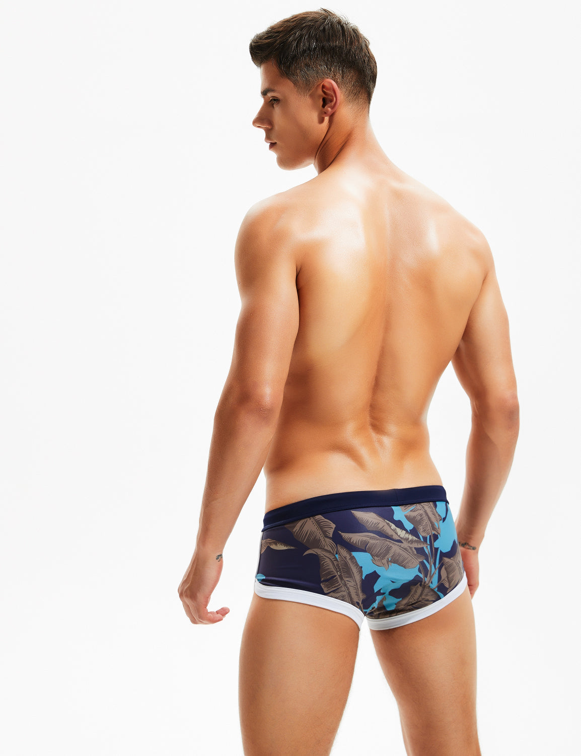 Low Rise Leaf Pattern Swimwear 00801 | dmunderwear detail image 2