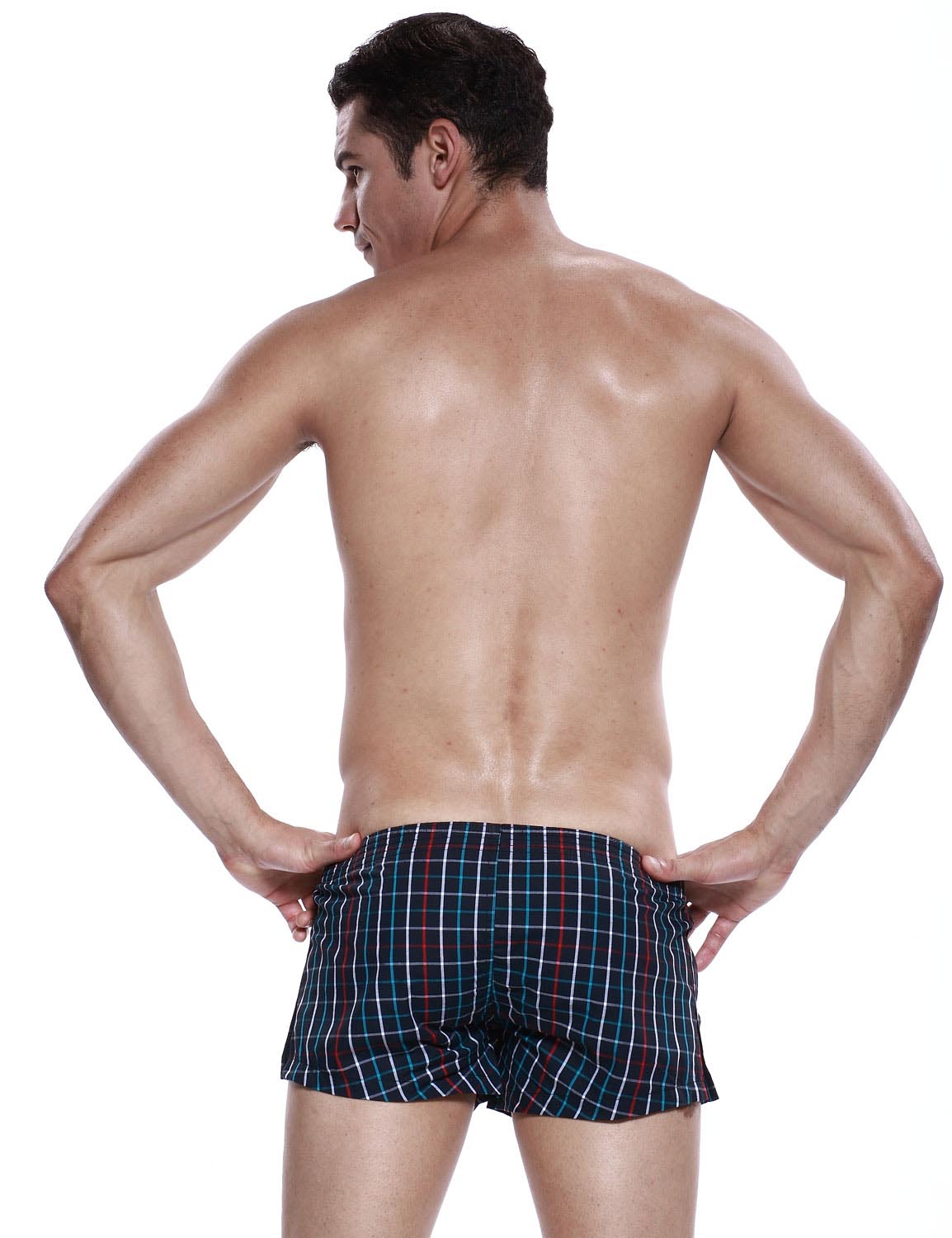 Low Rise Plaid Trunk Shorts 40505 | dmunderwear detail image 12