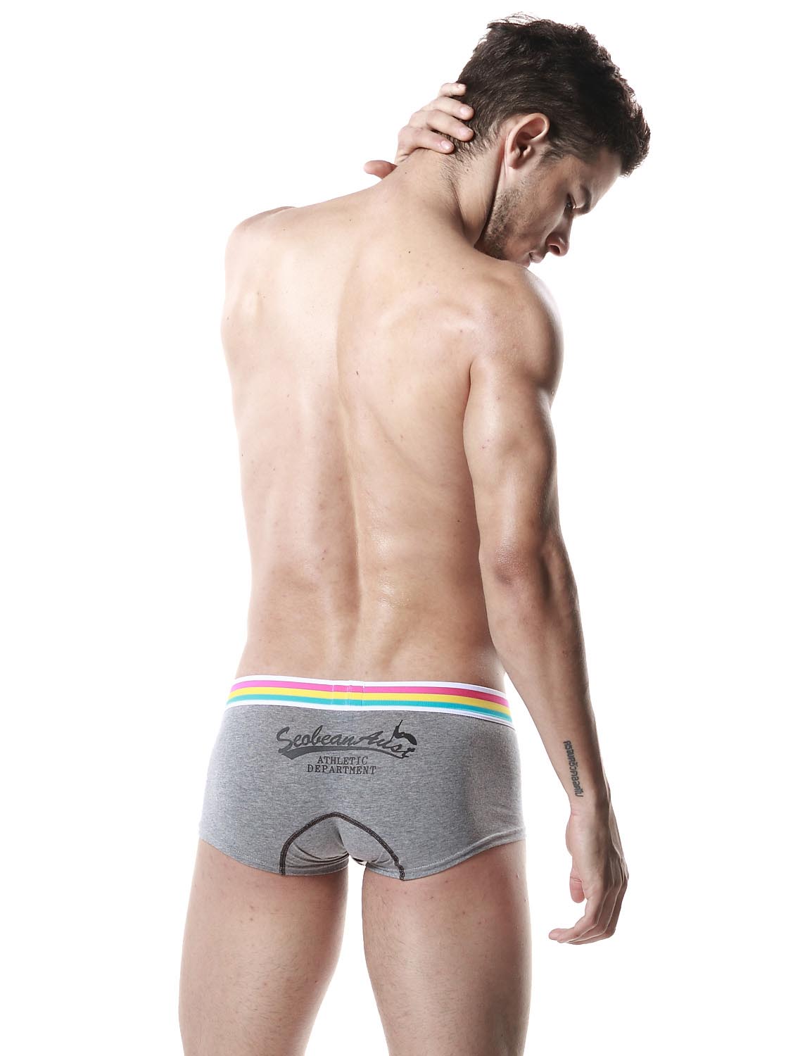 Low Rise Sexy Boxer Brief Rainbow 60206 | dmunderwear detail image 13