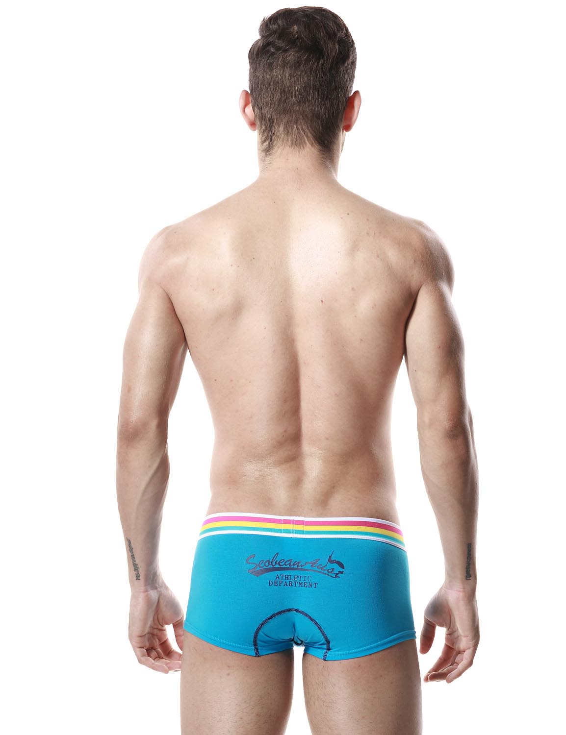 Low Rise Sexy Boxer Brief Rainbow 60206 | dmunderwear detail image 3