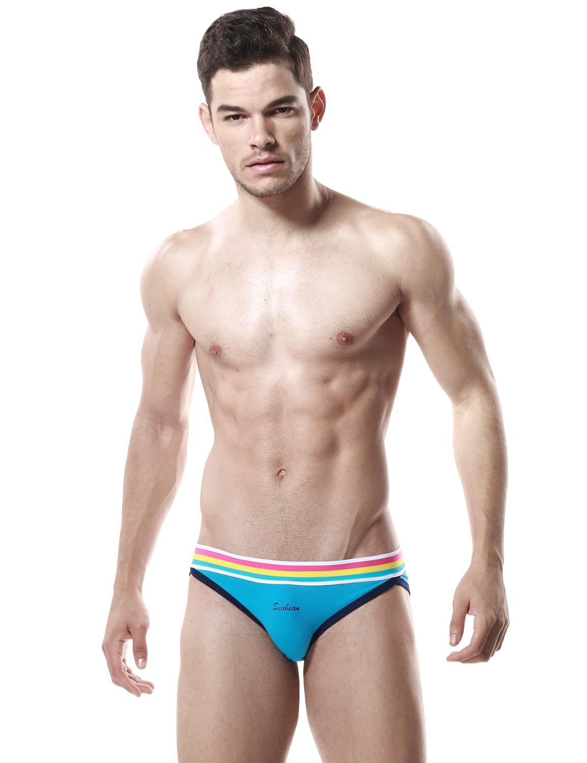 Low Rise Sexy Brief Rainbow 60101 | dmunderwear detail image 13