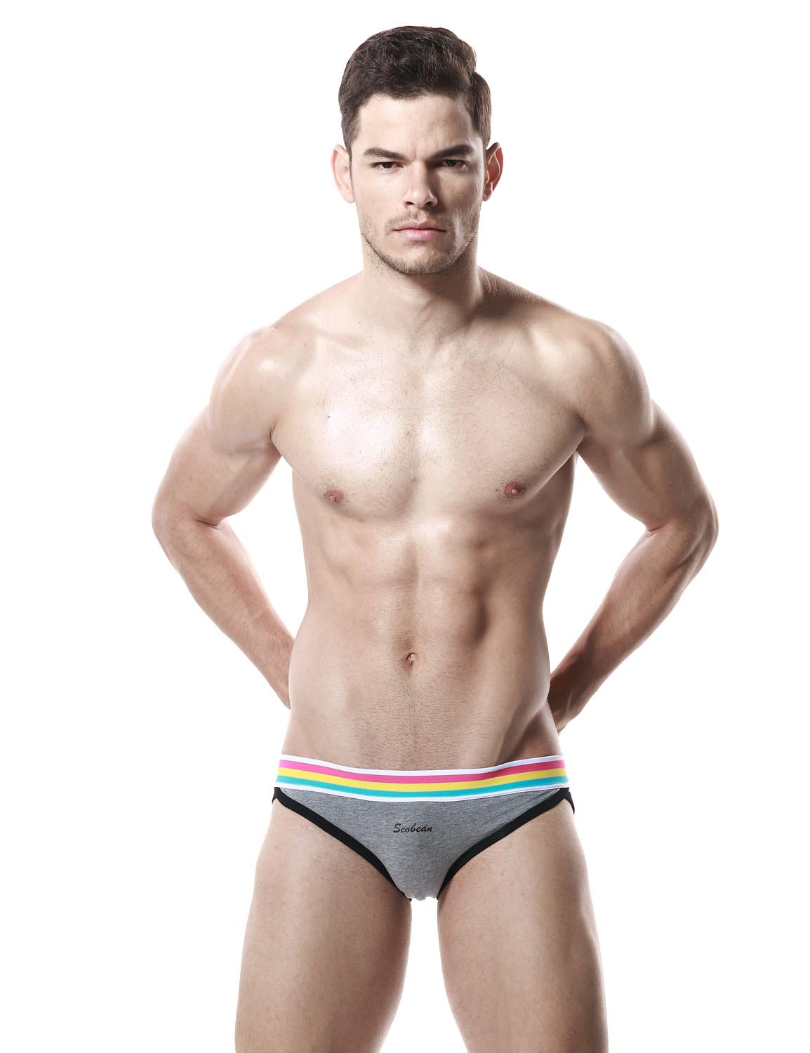 Low Rise Sexy Brief Rainbow 60101 | dmunderwear detail image 16