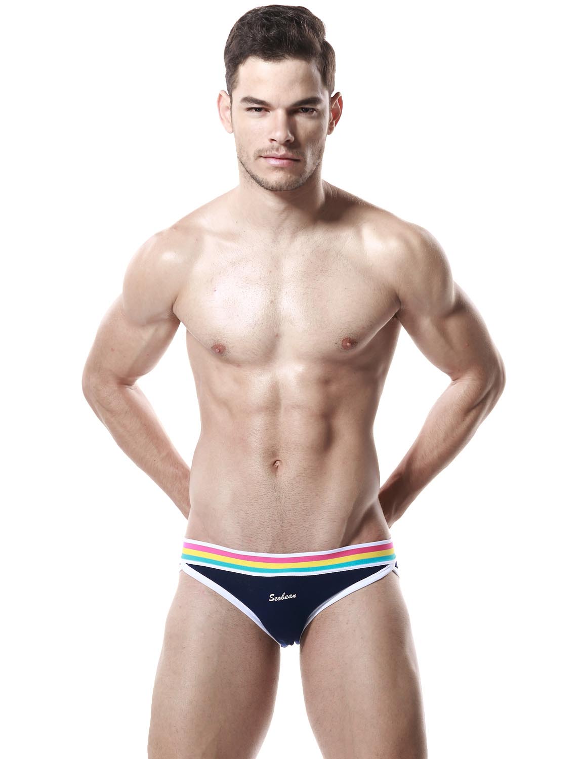 Low Rise Sexy Brief Rainbow 60101 | dmunderwear detail image 19