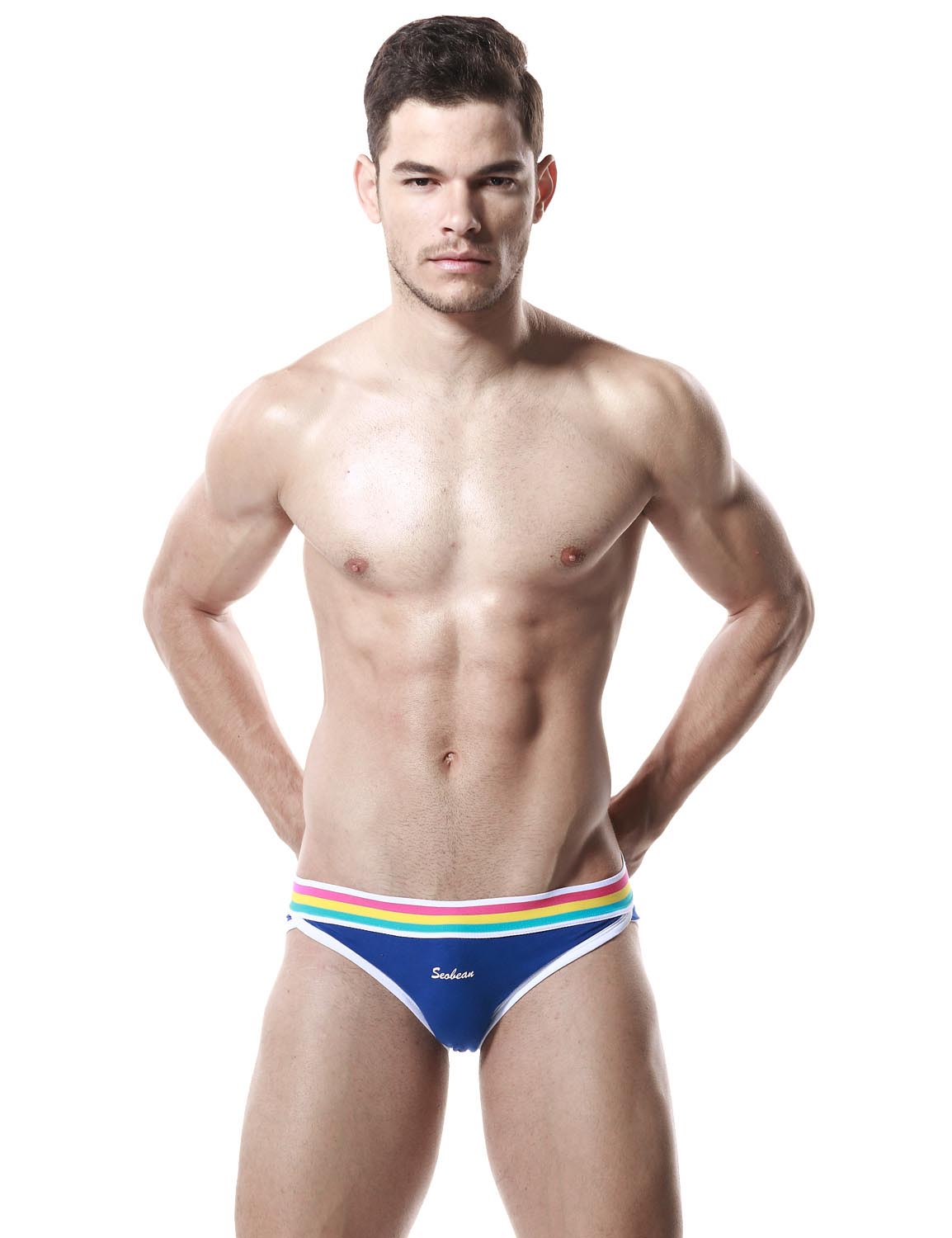 Low Rise Sexy Brief Rainbow 60101 | dmunderwear detail image 3