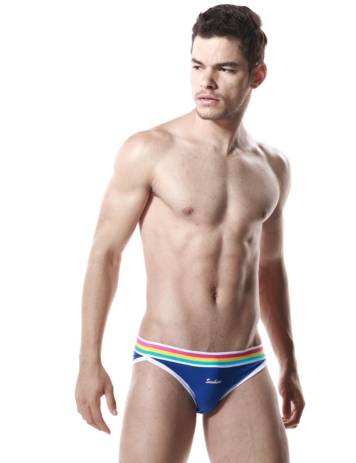 Low Rise Sexy Brief Rainbow 60101 | dmunderwear detail image 4