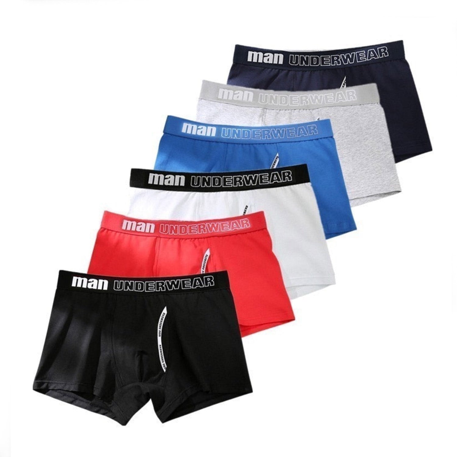 Man Basic Accent Boxer Brief 6-Pack | dmunderwear