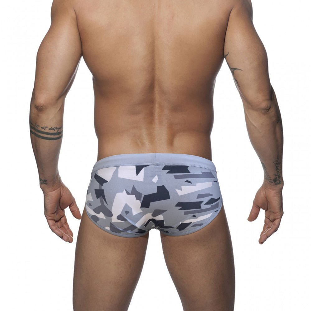 Modern Camo Swim Briefs | dmunderwear detail image 3