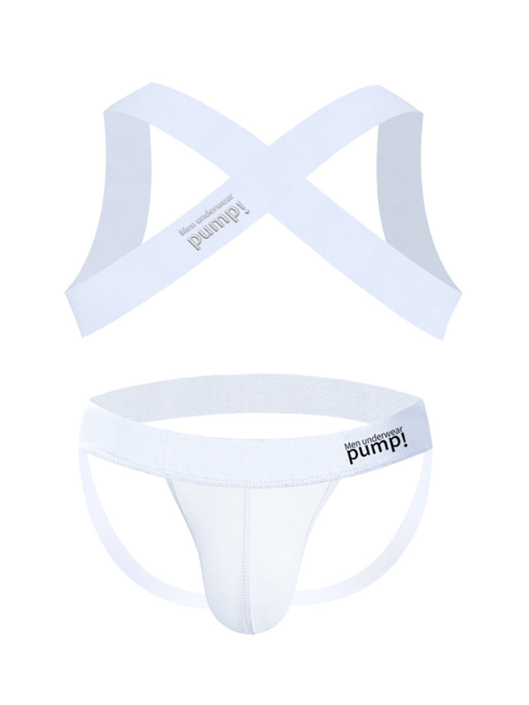 Men's Athletic High-Elasticity Compression Activewear Shoulder Strap & Underwear | dmunderwear variant image