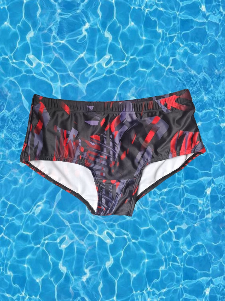 Men's Bold Prints Odor-Control Comfortable & Supportive Swim Briefs | dmunderwear detail image 1