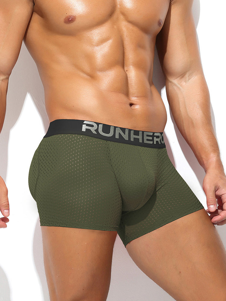 Men's Breathable Mesh Odor-Control Quick-Dry Stretch Fit Trunks | dmunderwear detail image 1