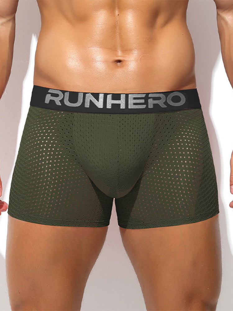Men's Breathable Mesh Odor-Control Quick-Dry Stretch Fit Trunks | dmunderwear detail image 11