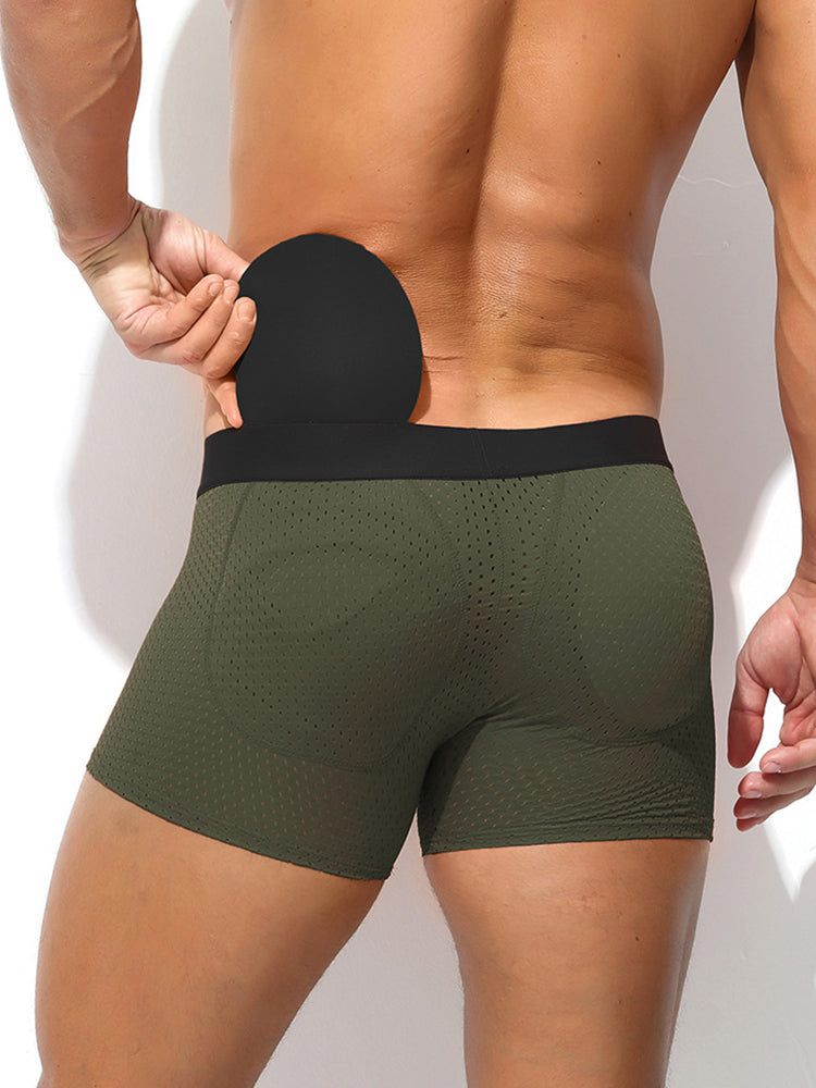 Men's Breathable Mesh Odor-Control Quick-Dry Stretch Fit Trunks | dmunderwear detail image 3