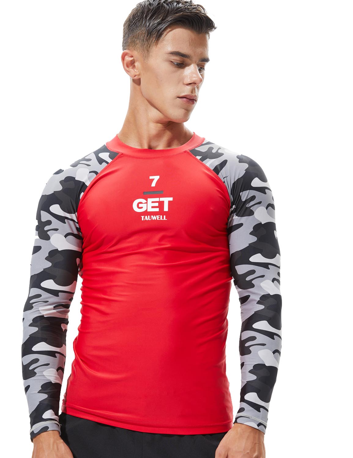 Camouflage Rash Guard Surfing Shirt 8802 | dmunderwear detail image 4