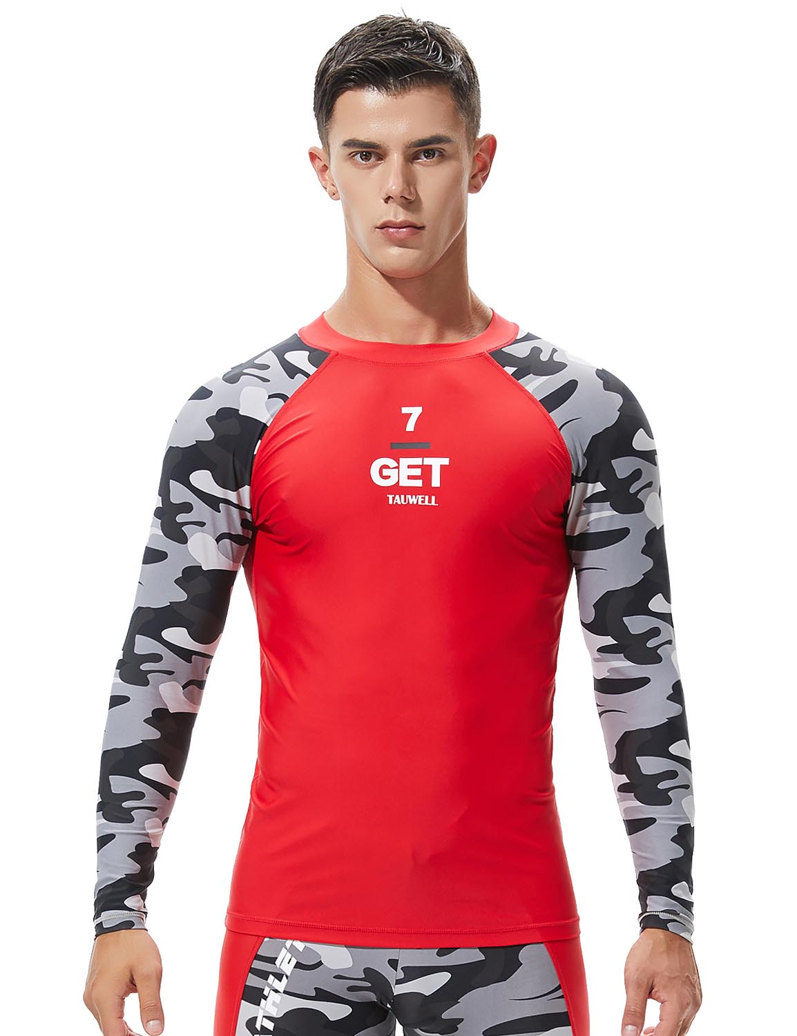 Camouflage Rash Guard Surfing Shirt 8802 | dmunderwear detail image 6